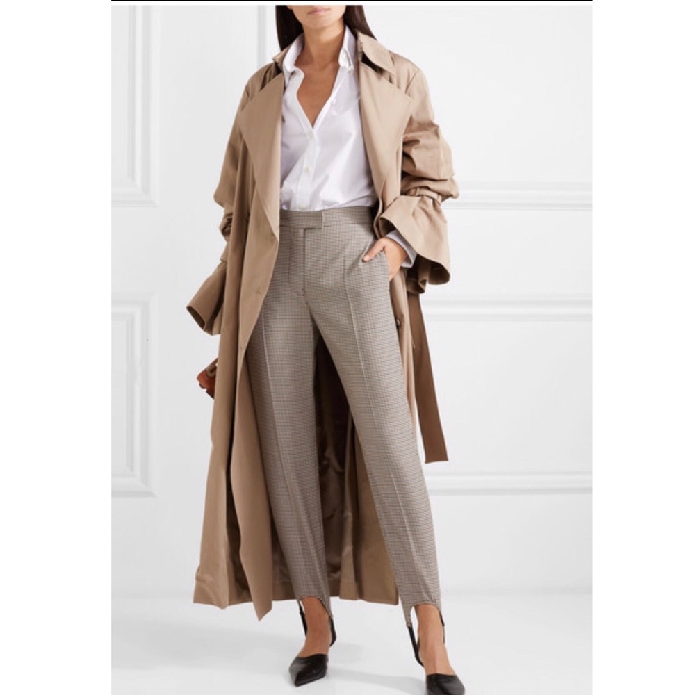 BURBERRY WOOL BLEND STIRRUP PANTS - Picture 1 of 8